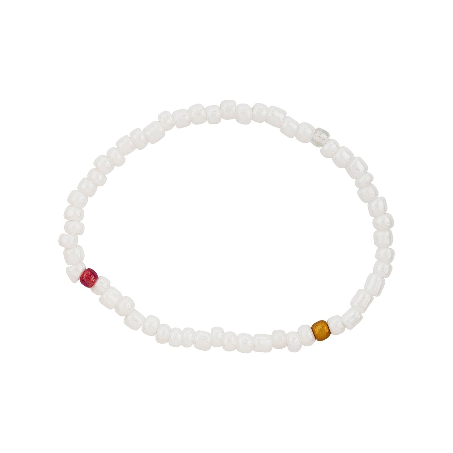It's Nice To Have A Friend Cream Beaded Bracelet