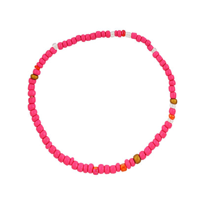 I Knew You Were Trouble Dark Pink Beaded Bracelet
