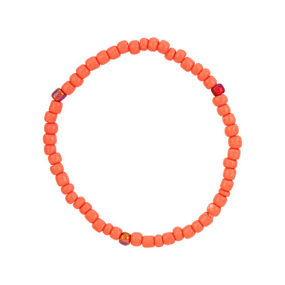 I Knew You Were Trouble Dark Pink Beaded Bracelet
