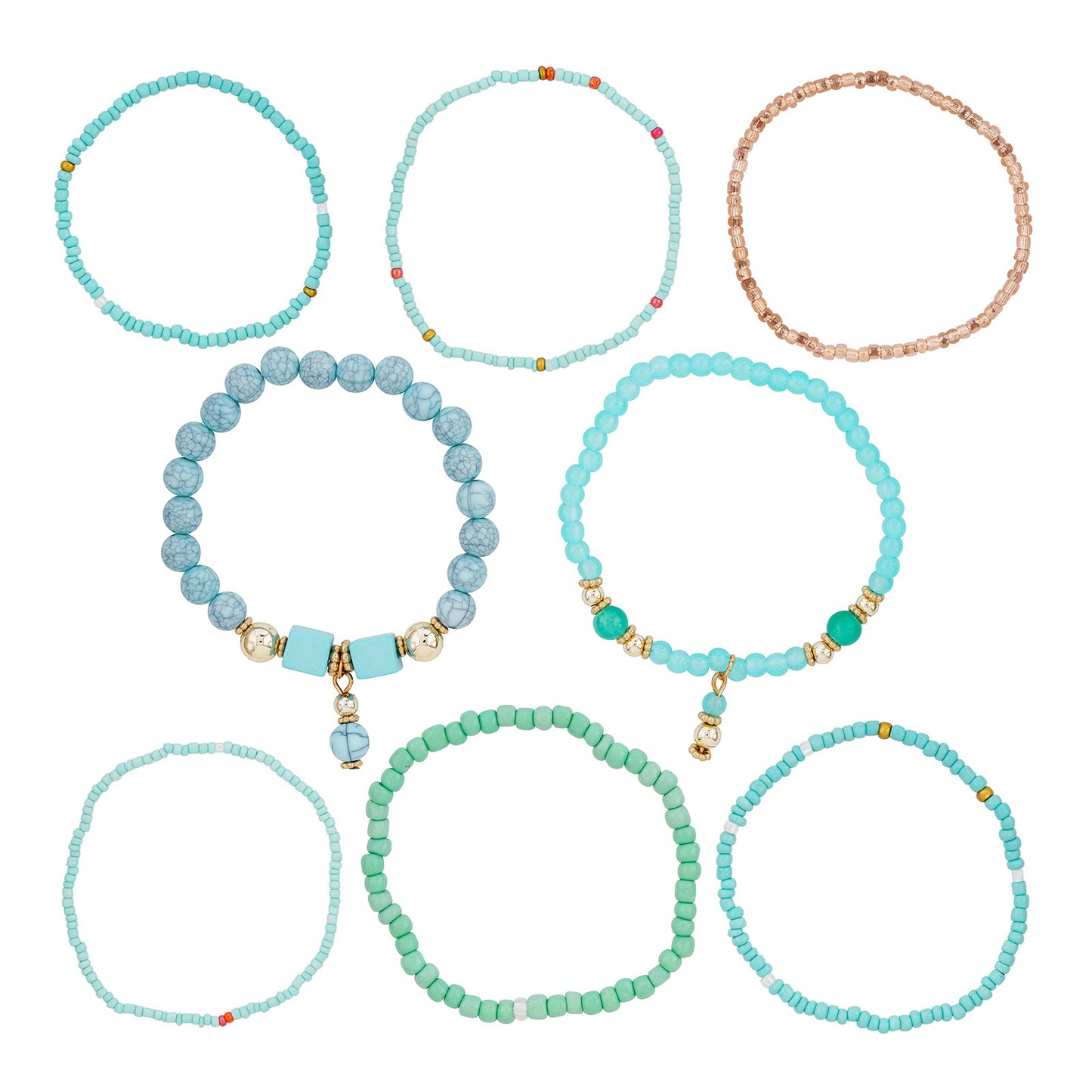 Sweeter Than Fiction Blue Beaded Bracelet