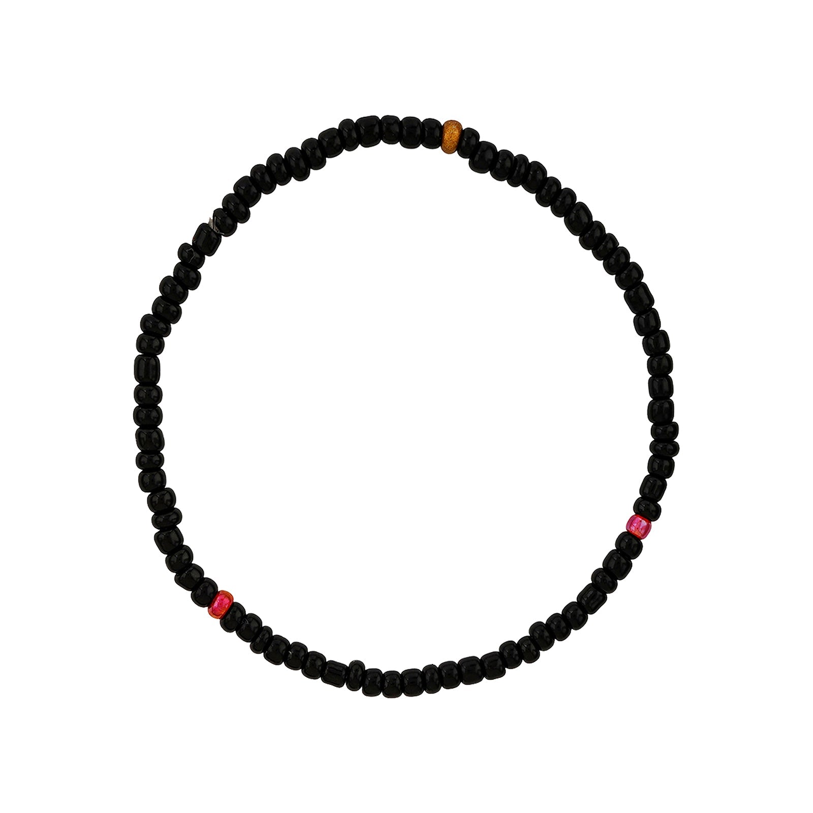Thank You aIMee Black Beaded Bracelet