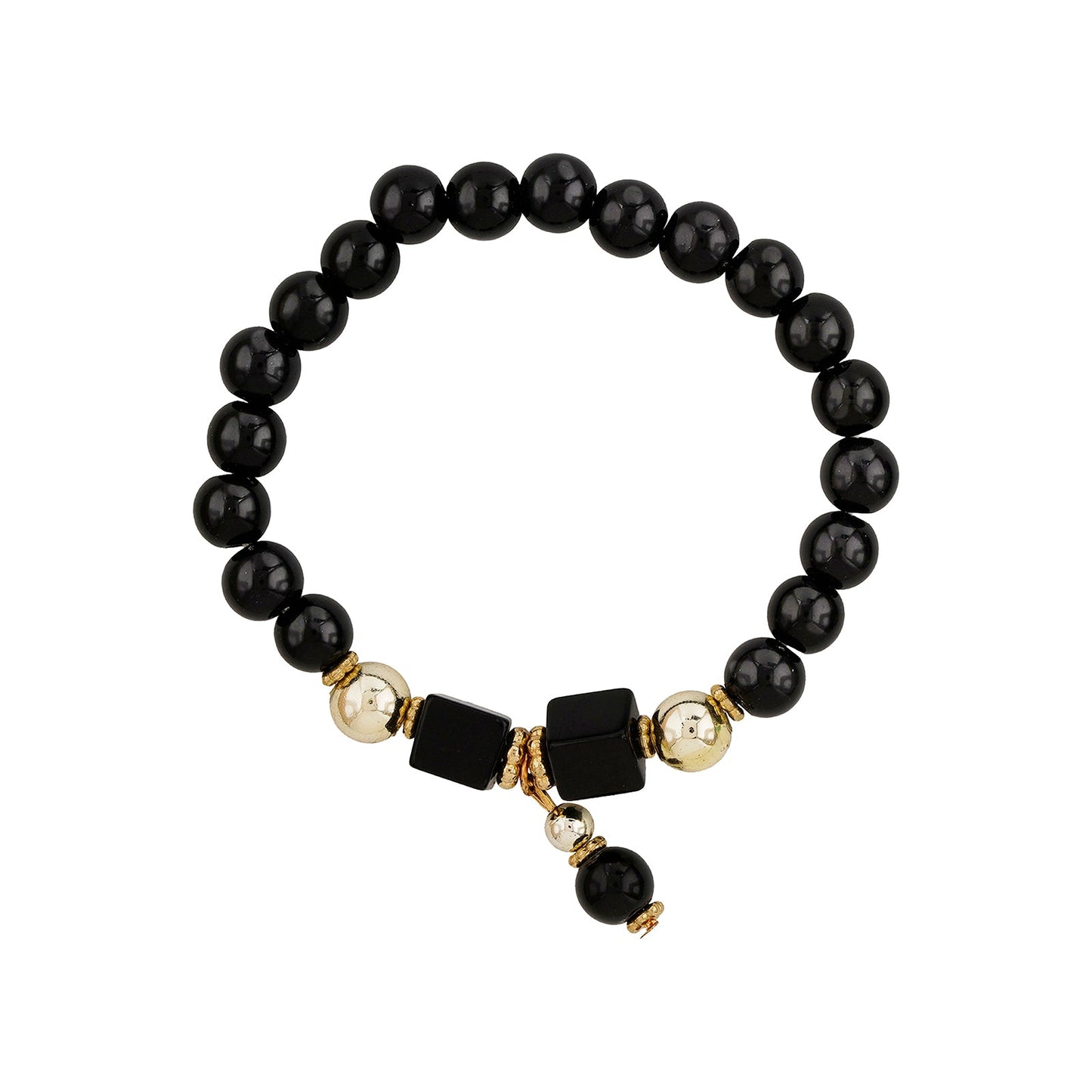 Thank You aIMee Black Beaded Bracelet