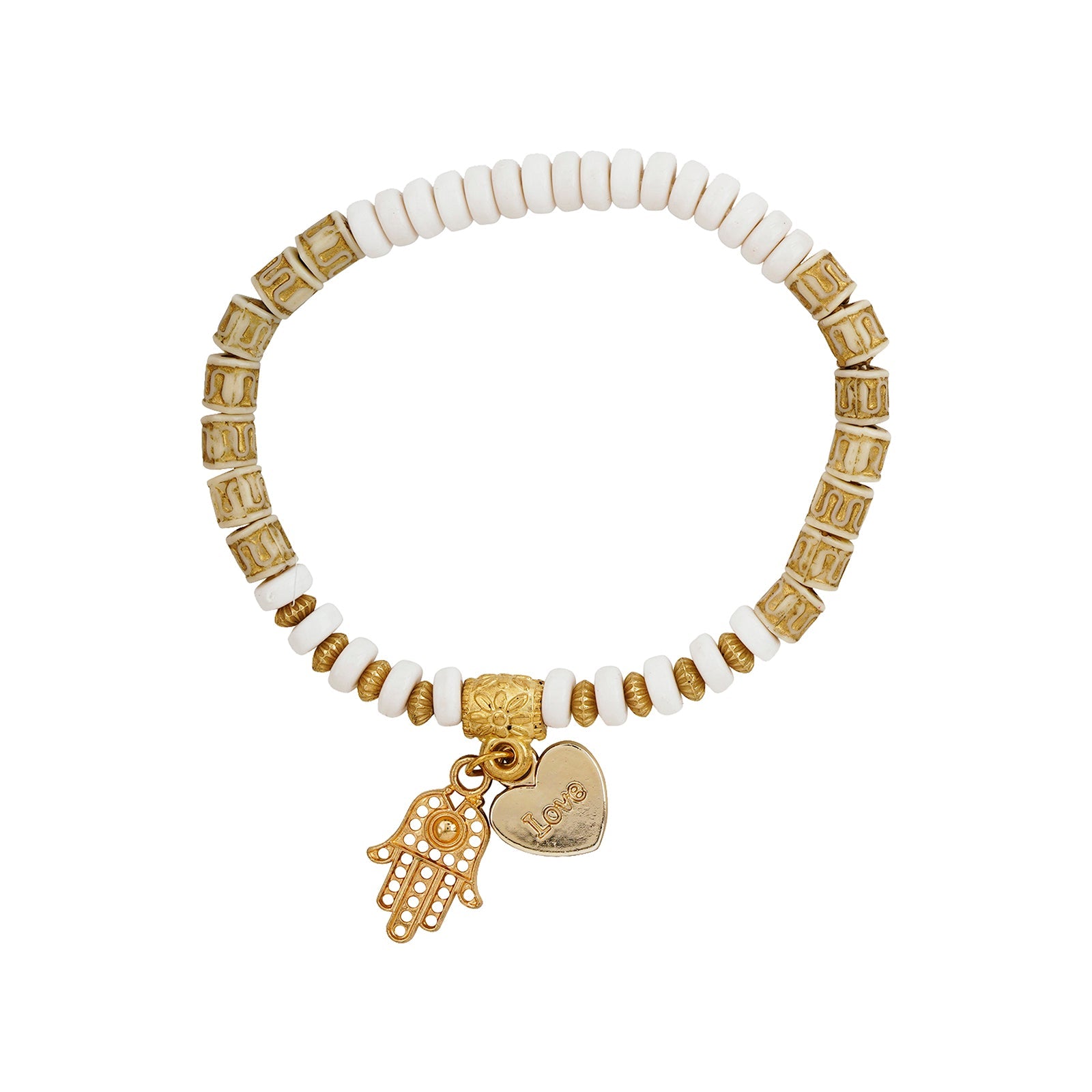 Fortnight White Beaded Bracelet