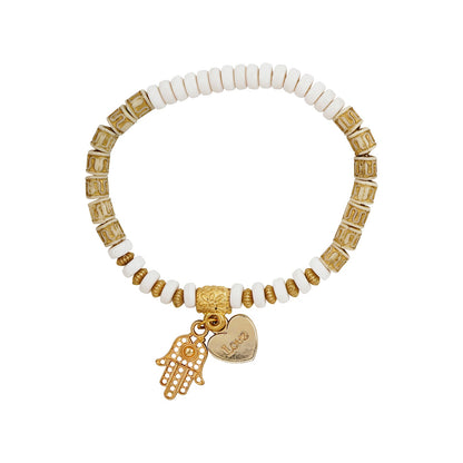 Fortnight White Beaded Bracelet