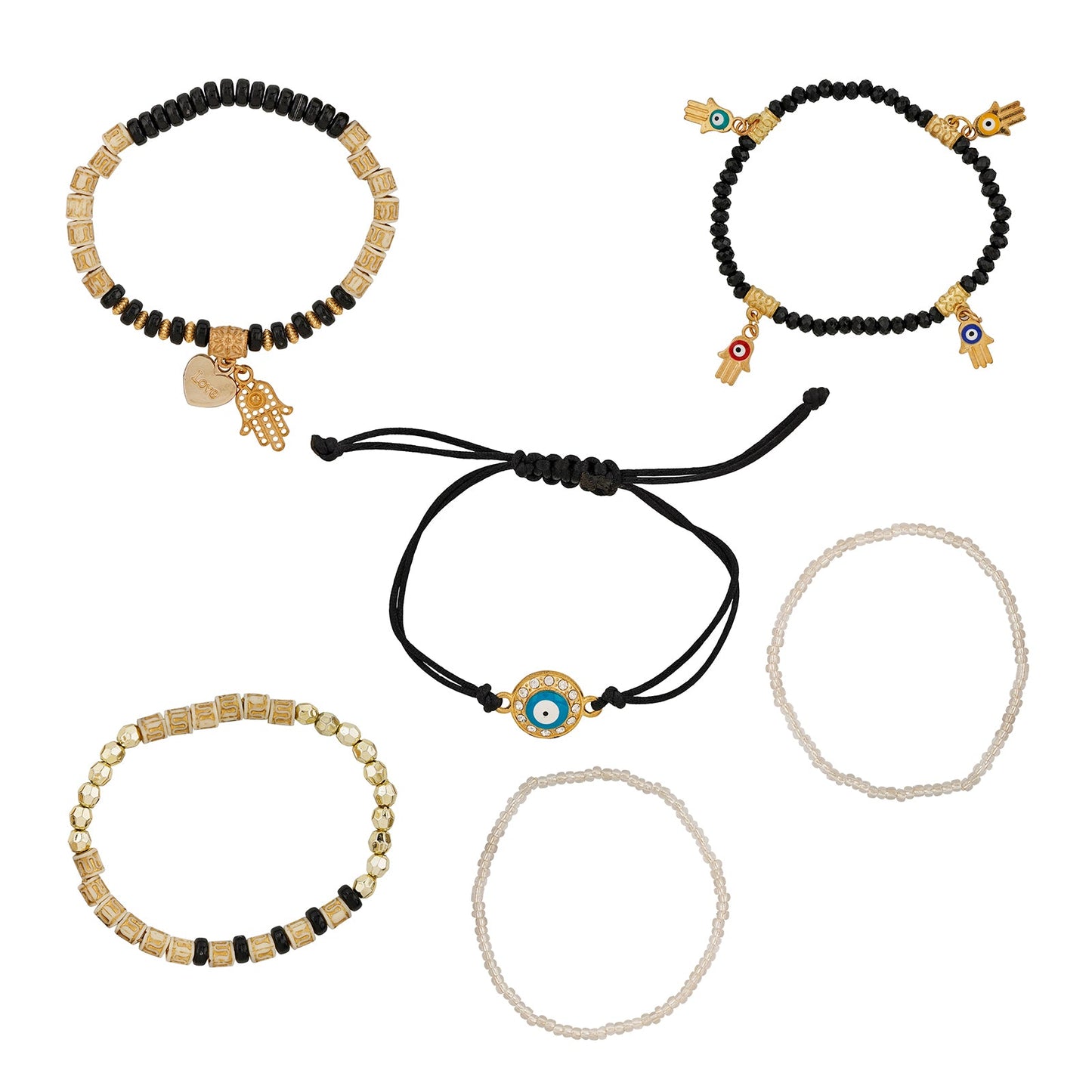 You're So Gorgeous Black And White Beaded Bracelet
