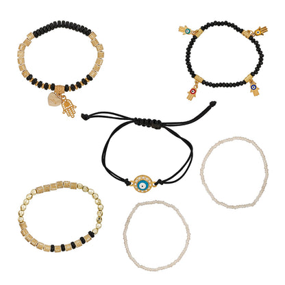 You're So Gorgeous Black And White Beaded Bracelet