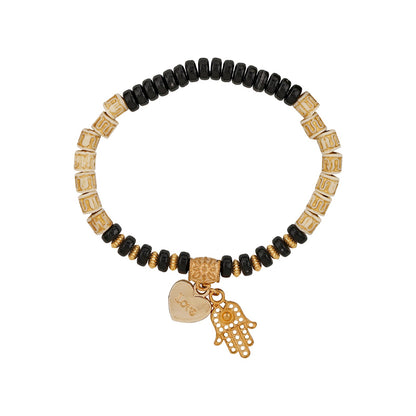You're So Gorgeous Black And White Beaded Bracelet