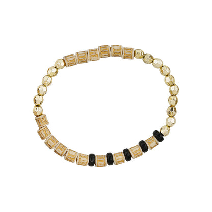 You're So Gorgeous Black And White Beaded Bracelet
