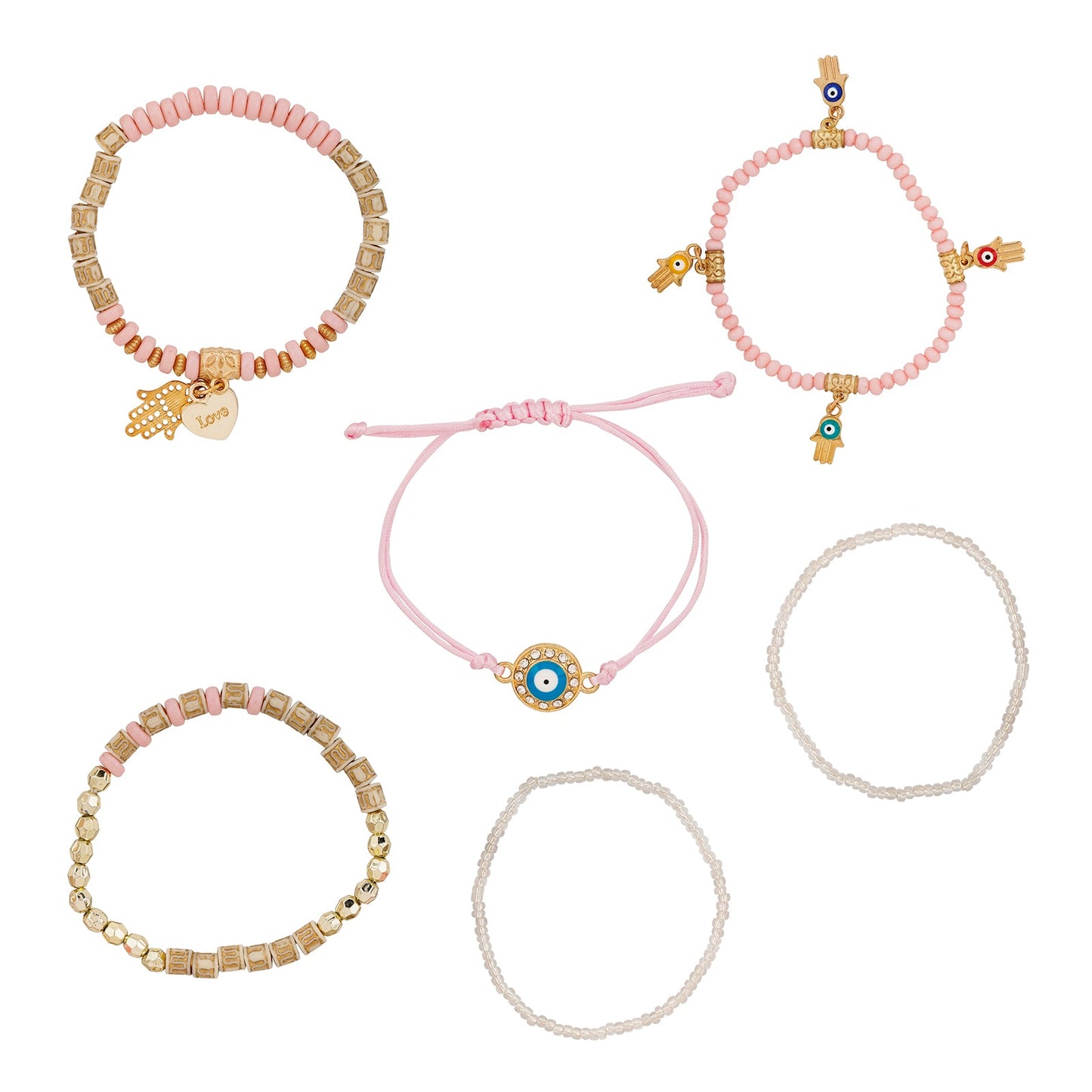 State Of Grace Pink Beaded Bracelet