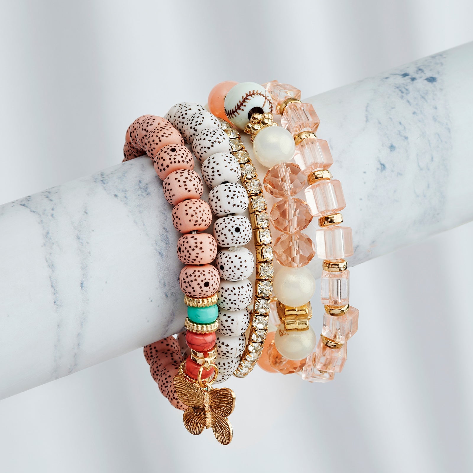 Sweet Nothing Blush Beaded Bracelet