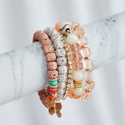 Sweet Nothing Blush Beaded Bracelet