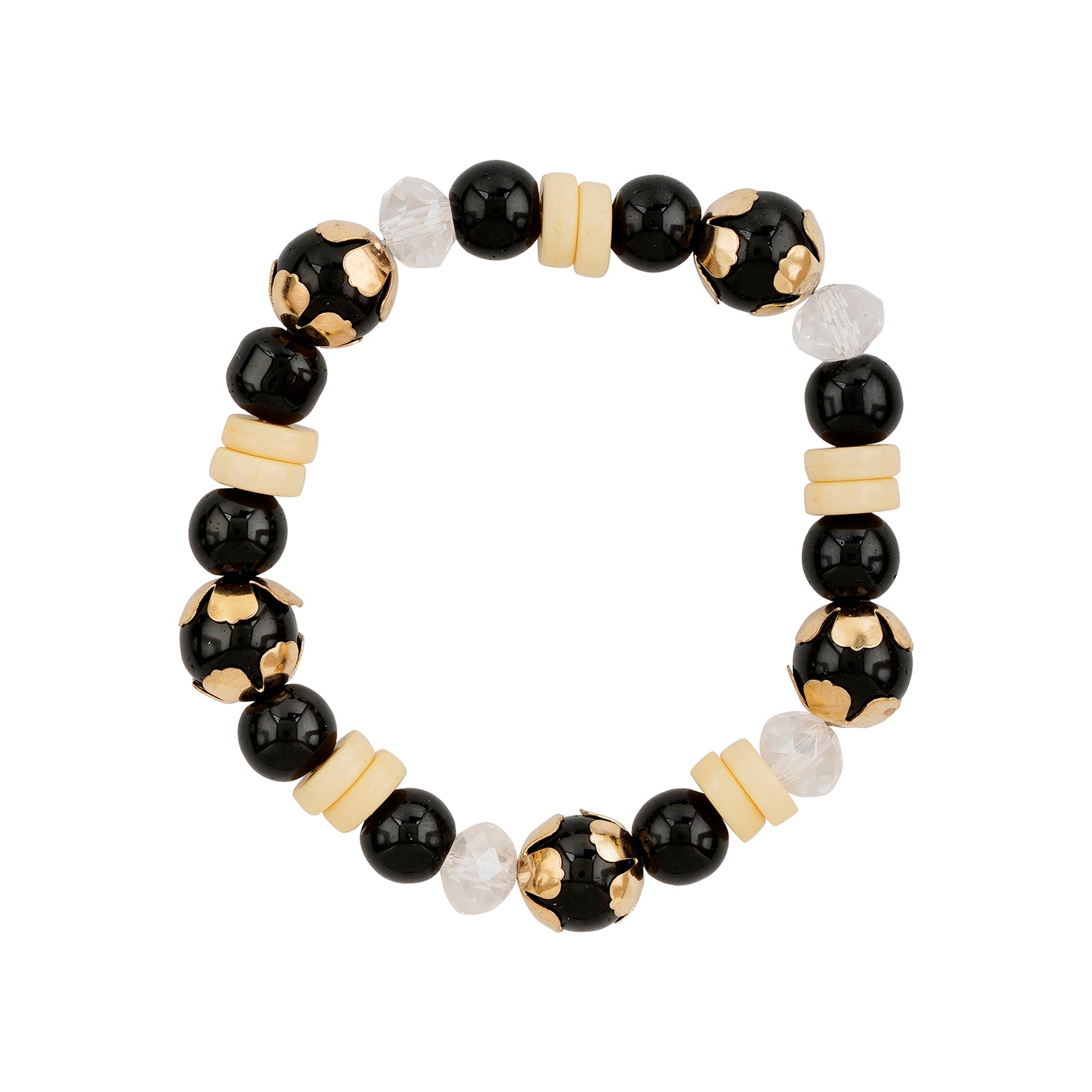 Don't Blame Me Black Beaded Bracelet
