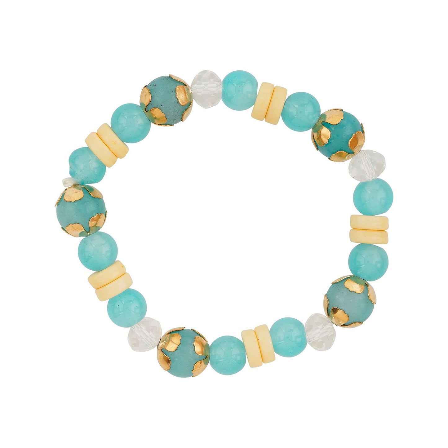 Karma Aqua Blue Beaded Bracelet