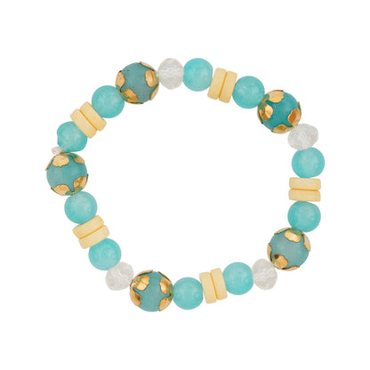 Karma Aqua Blue Beaded Bracelet