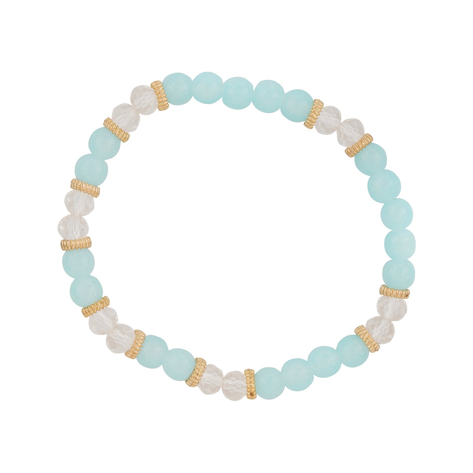 Karma Aqua Blue Beaded Bracelet