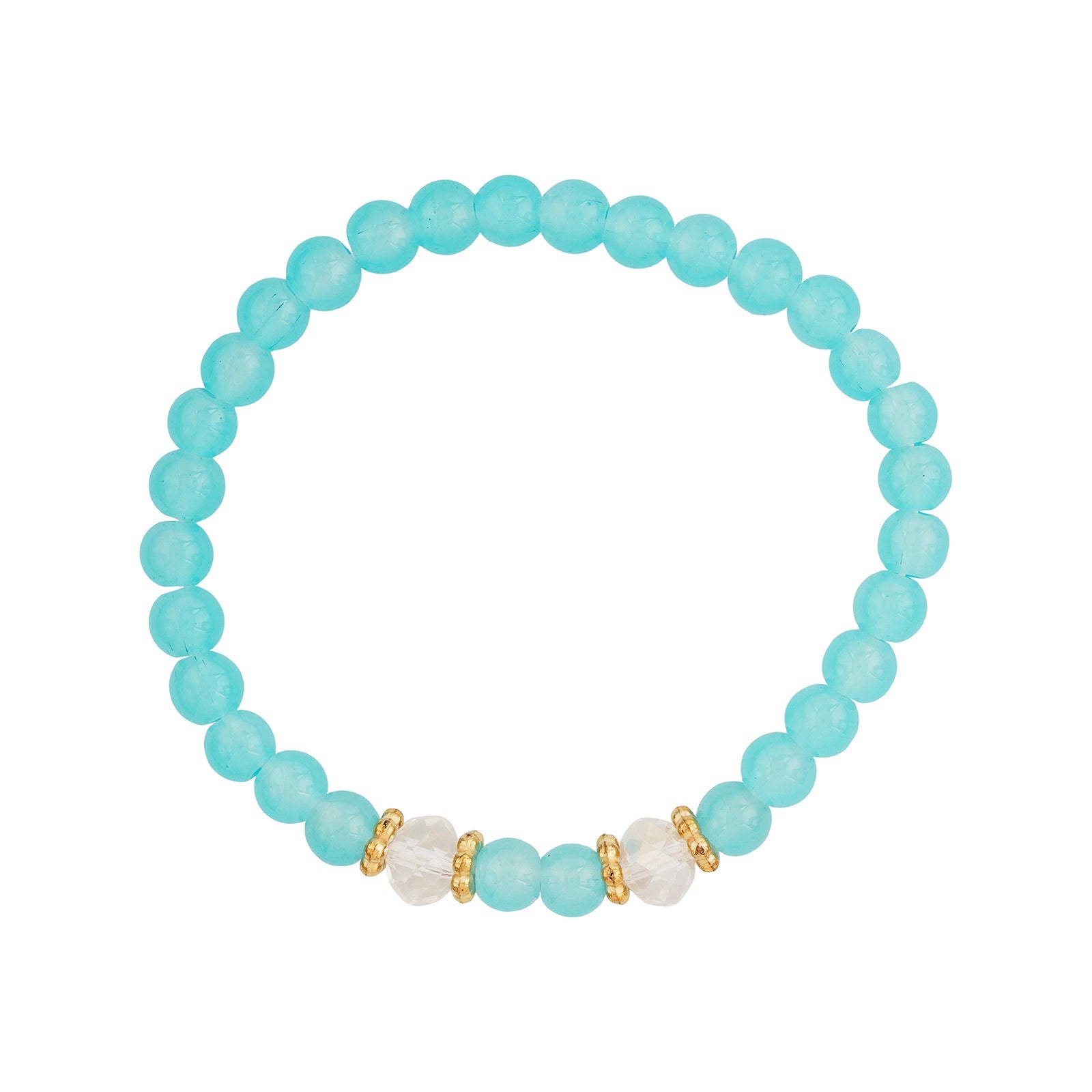 Karma Aqua Blue Beaded Bracelet