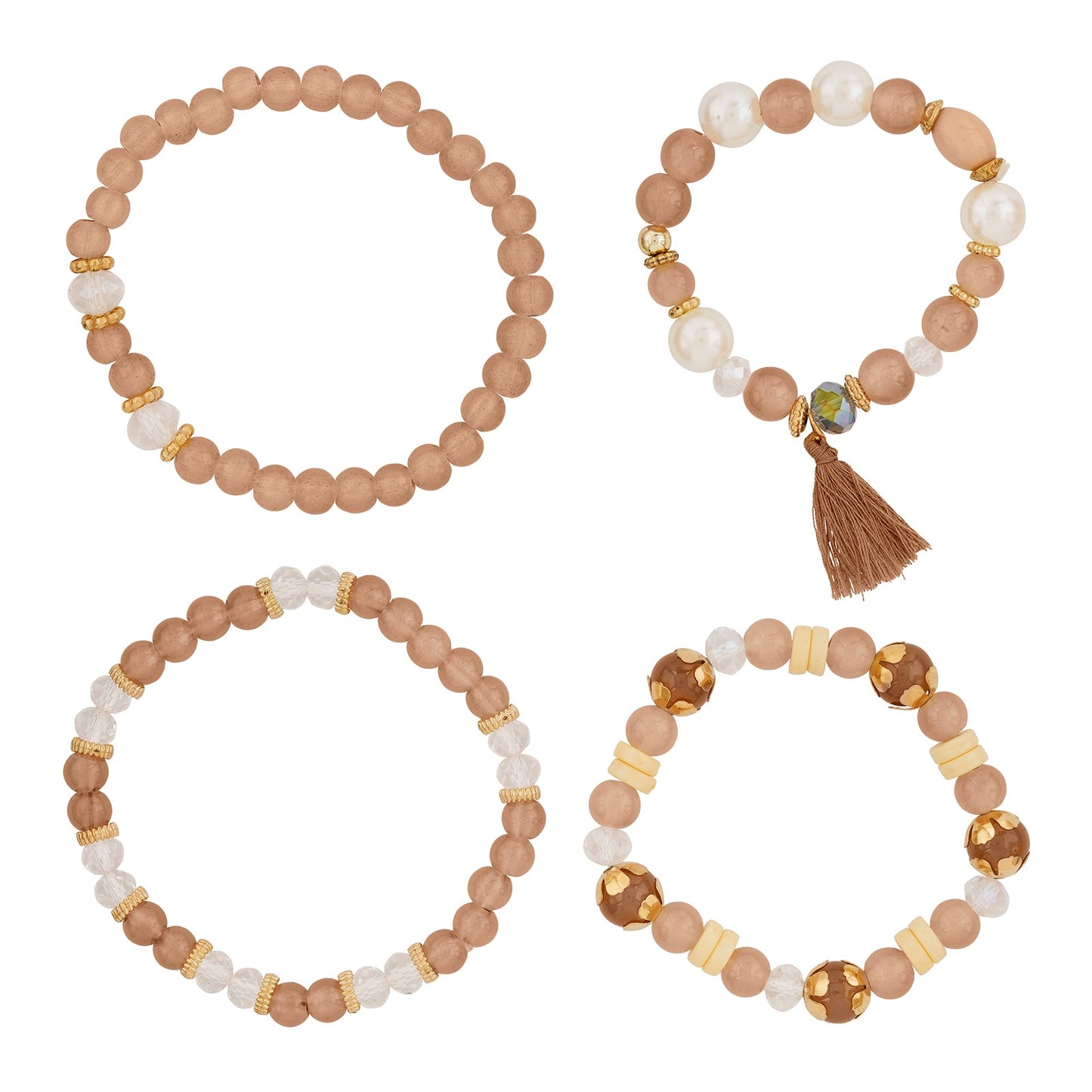 Folklore Brown Beaded Bracelet