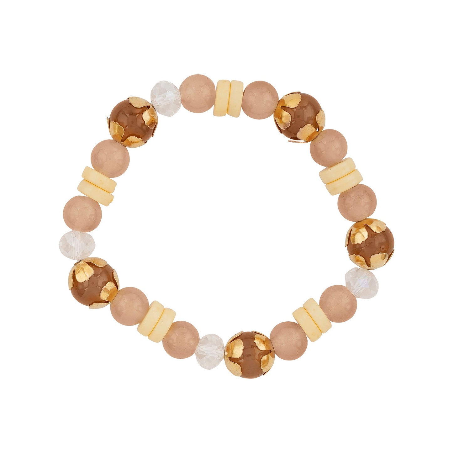 Folklore Brown Beaded Bracelet