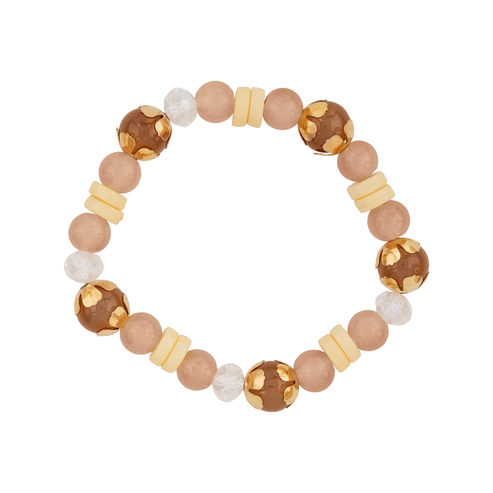 Folklore Brown Beaded Bracelet