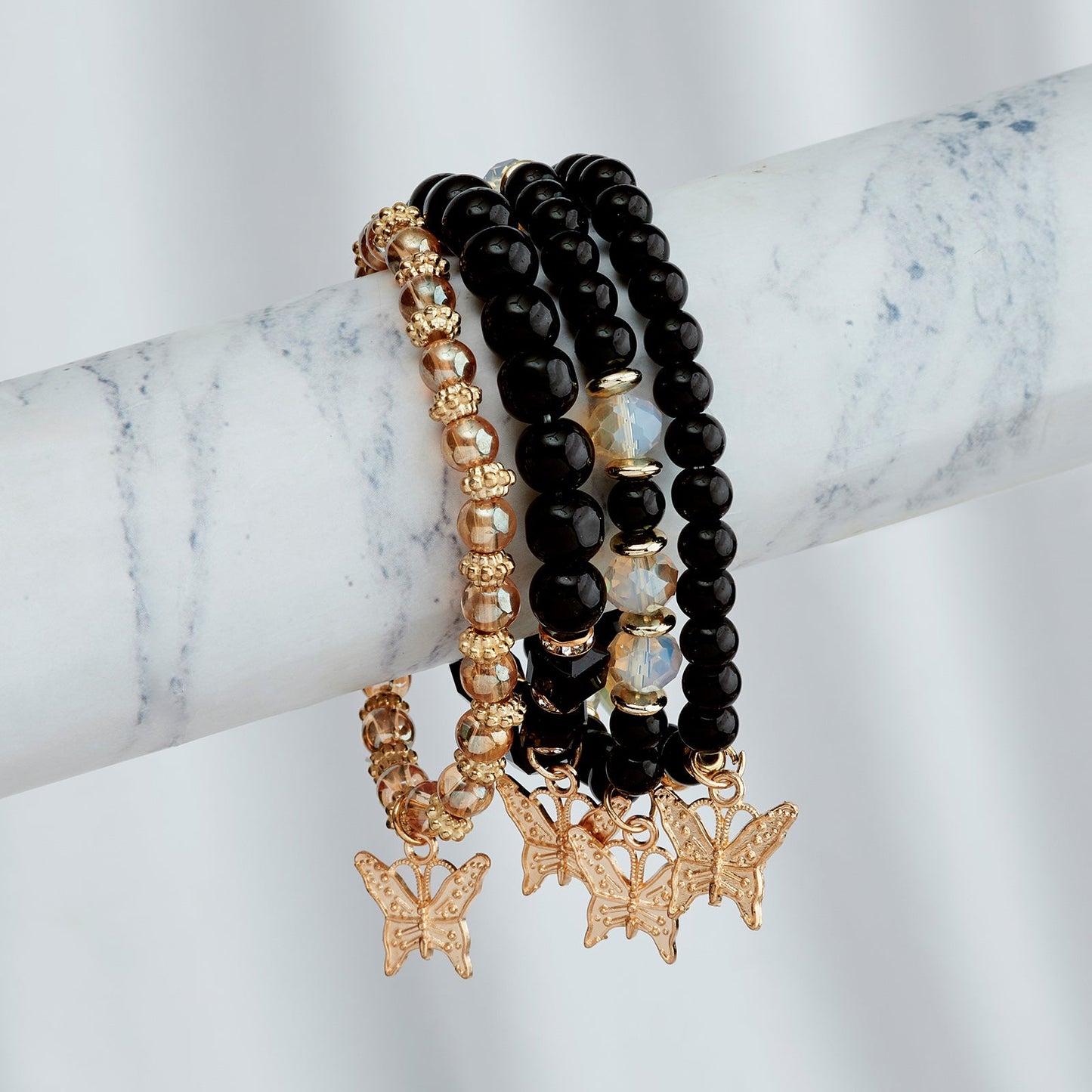 King Of My Heart black Beaded Bracelet