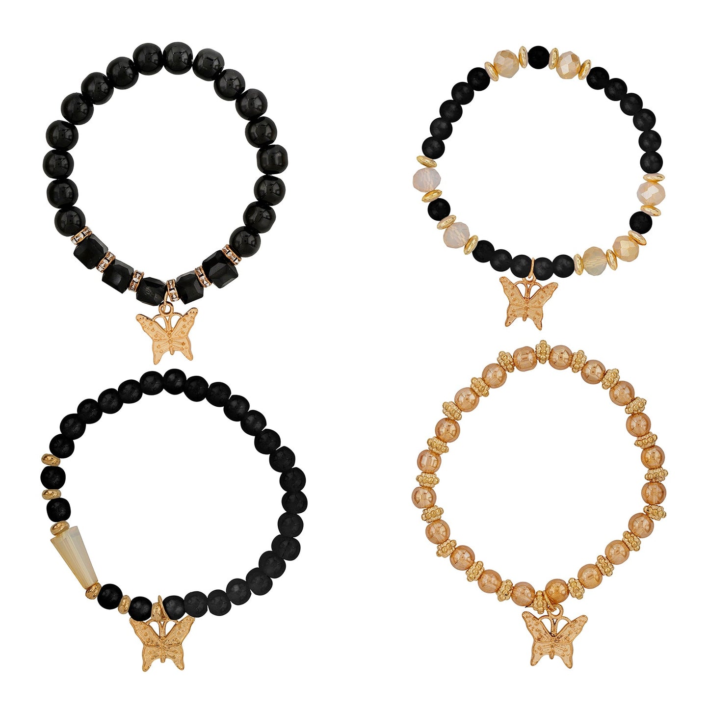 King Of My Heart black Beaded Bracelet