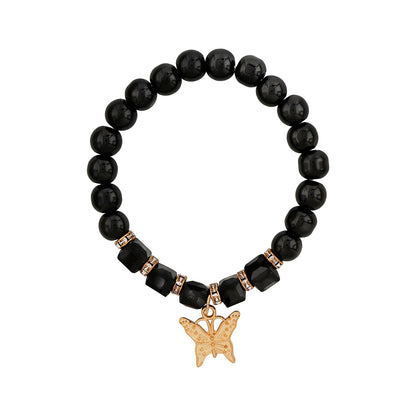 King Of My Heart black Beaded Bracelet
