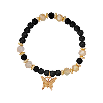 King Of My Heart black Beaded Bracelet