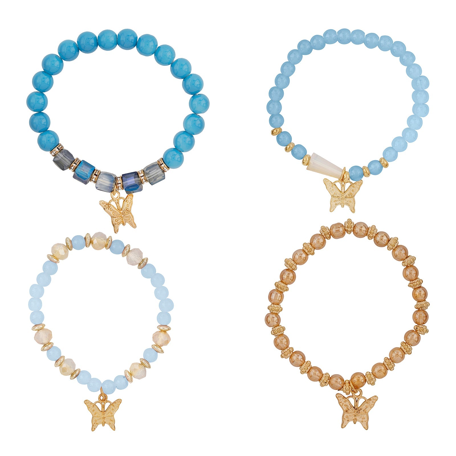 This Is Me Trying Blue Beaded Bracelet