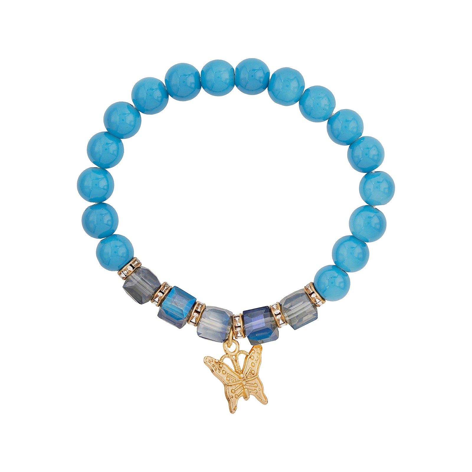 This Is Me Trying Blue Beaded Bracelet