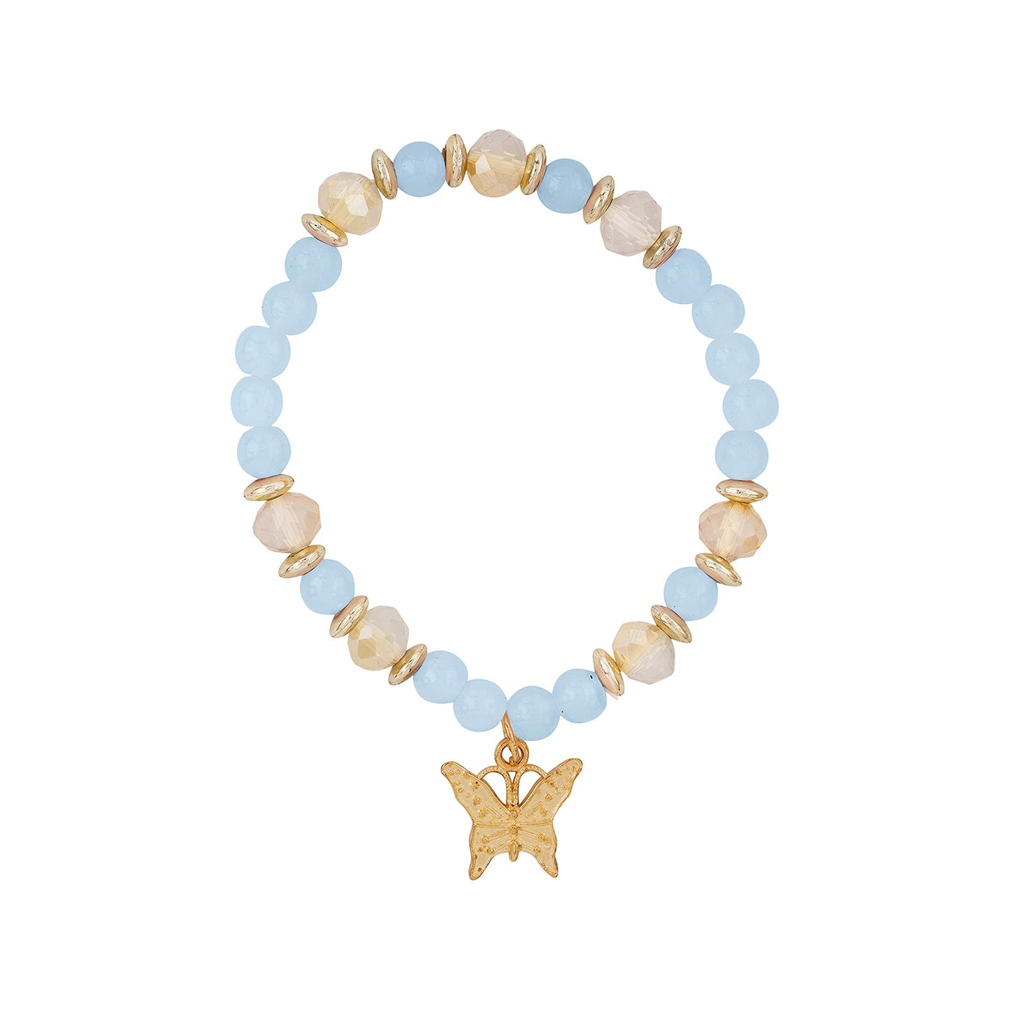 This Is Me Trying Blue Beaded Bracelet