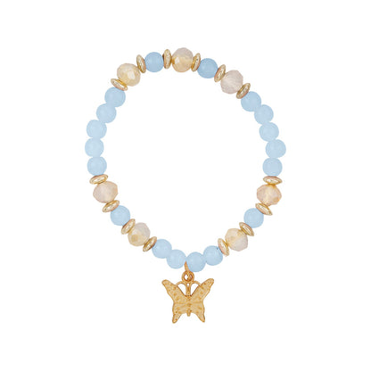 This Is Me Trying Blue Beaded Bracelet