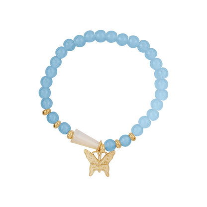 This Is Me Trying Blue Beaded Bracelet