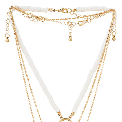 Islae Gold and White Seashell Necklace