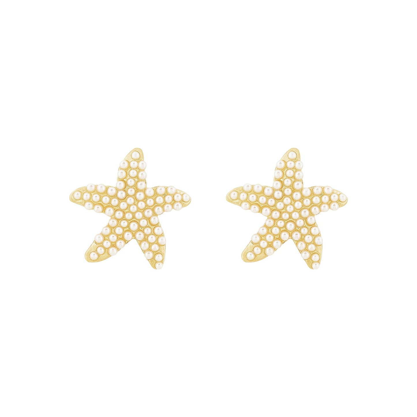 Bree Starfish Gold Seashell Earrings