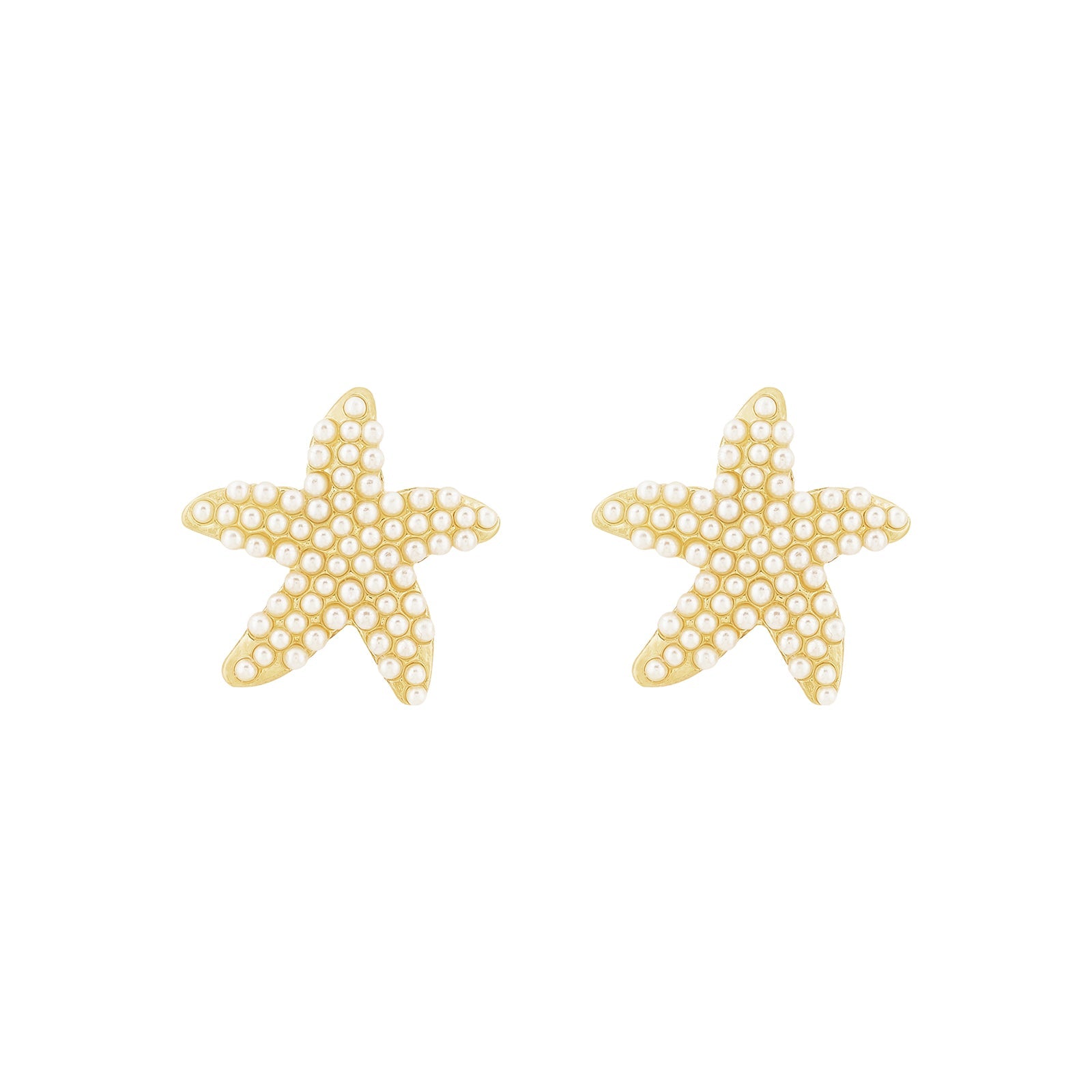 Bree Starfish Gold Seashell Earrings