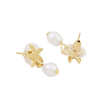 Rio Starfish Gold Seashells Earrings