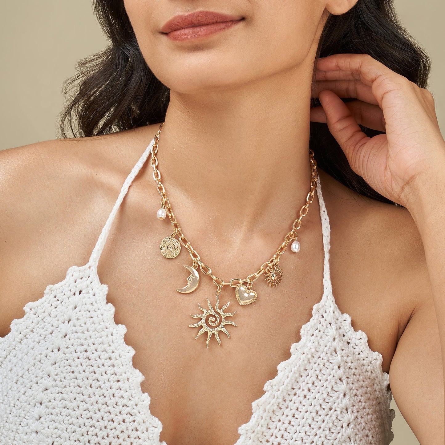 Seraya Golden Charm Necklace