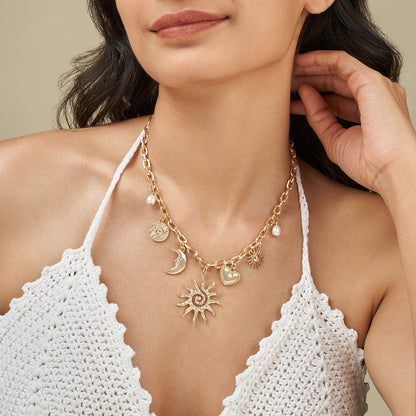 Seraya Golden Charm Necklace