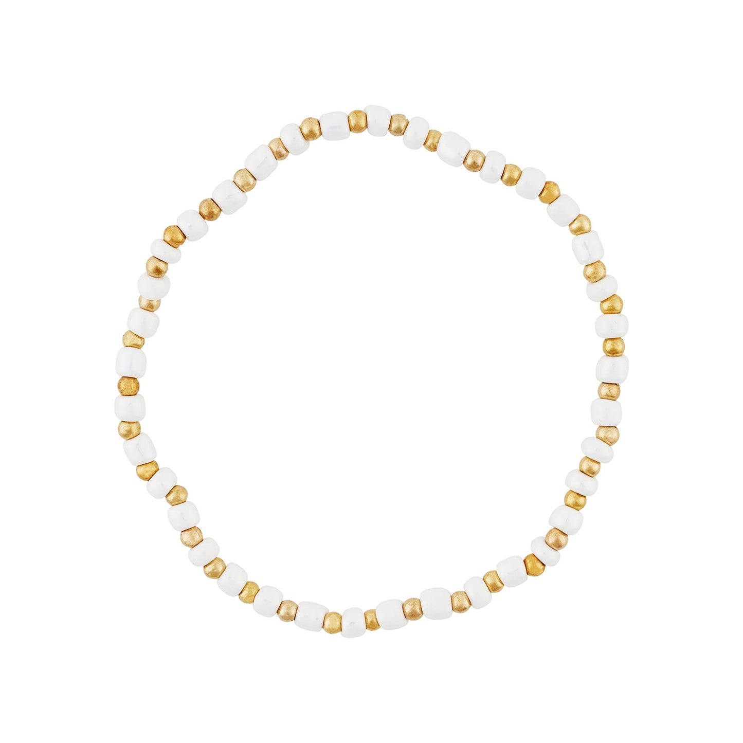 Oceara Gold and White Seashells Anklet