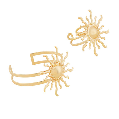 Maribel Gold Seashells Ring and Bracelet Set