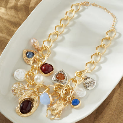 Lunelle Gold Charm Necklace