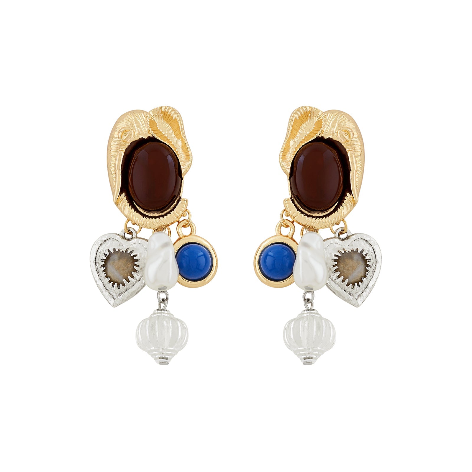 Lunelle Gold Charm Earring