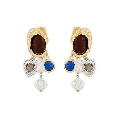 Lunelle Gold Charm Earring
