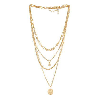 Joveline Layered Gold Seashells Necklace