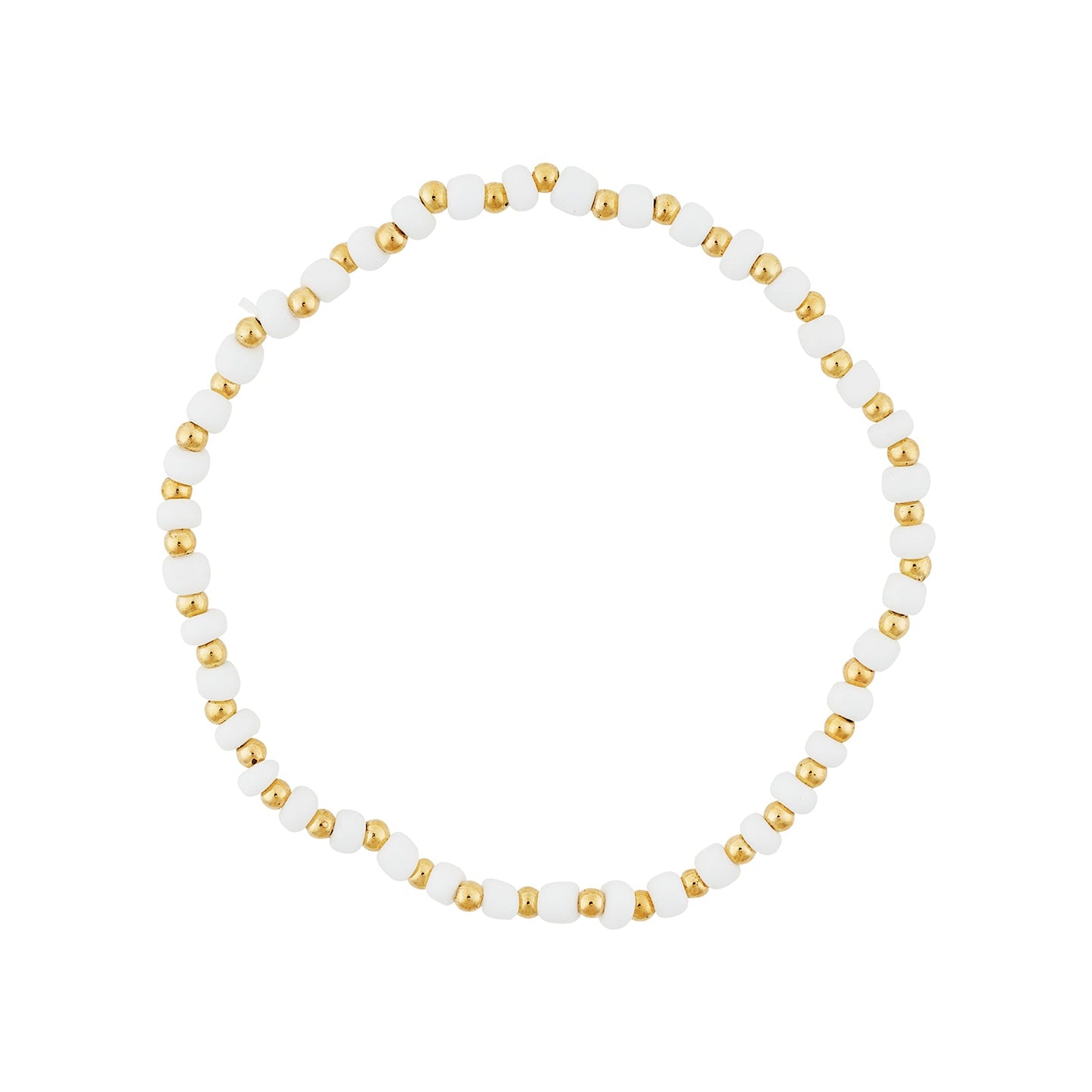 Kiva Gold and White Seashells Layered Bracelet