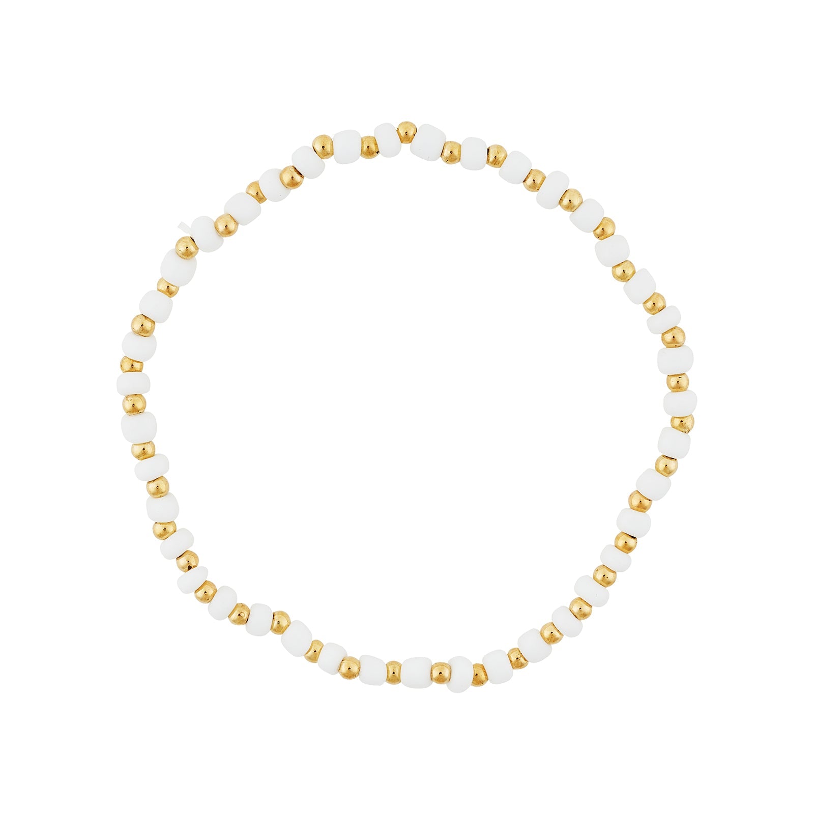 Kiva Gold and White Seashells Layered Bracelet
