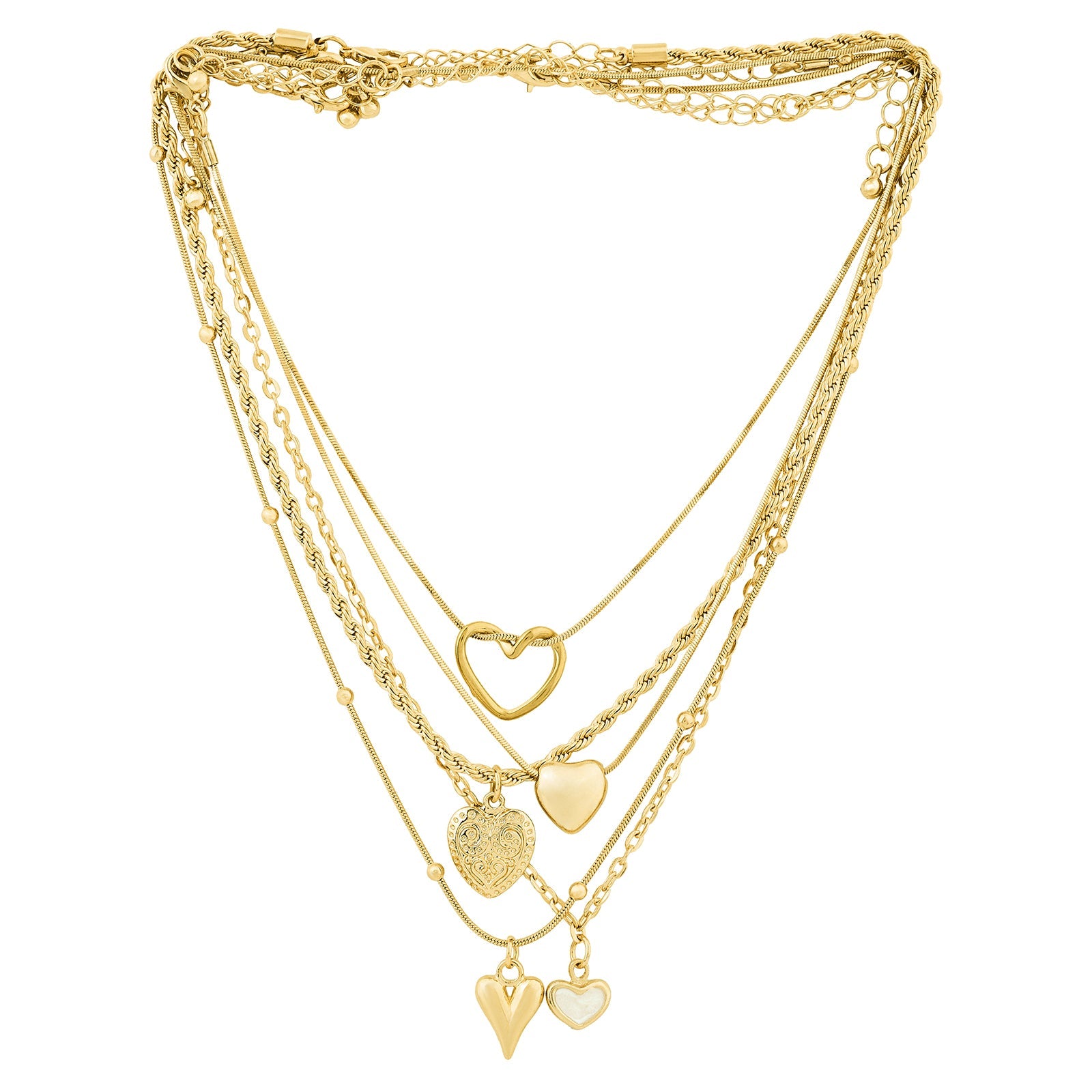 Elesh Layered Gold Love Necklace