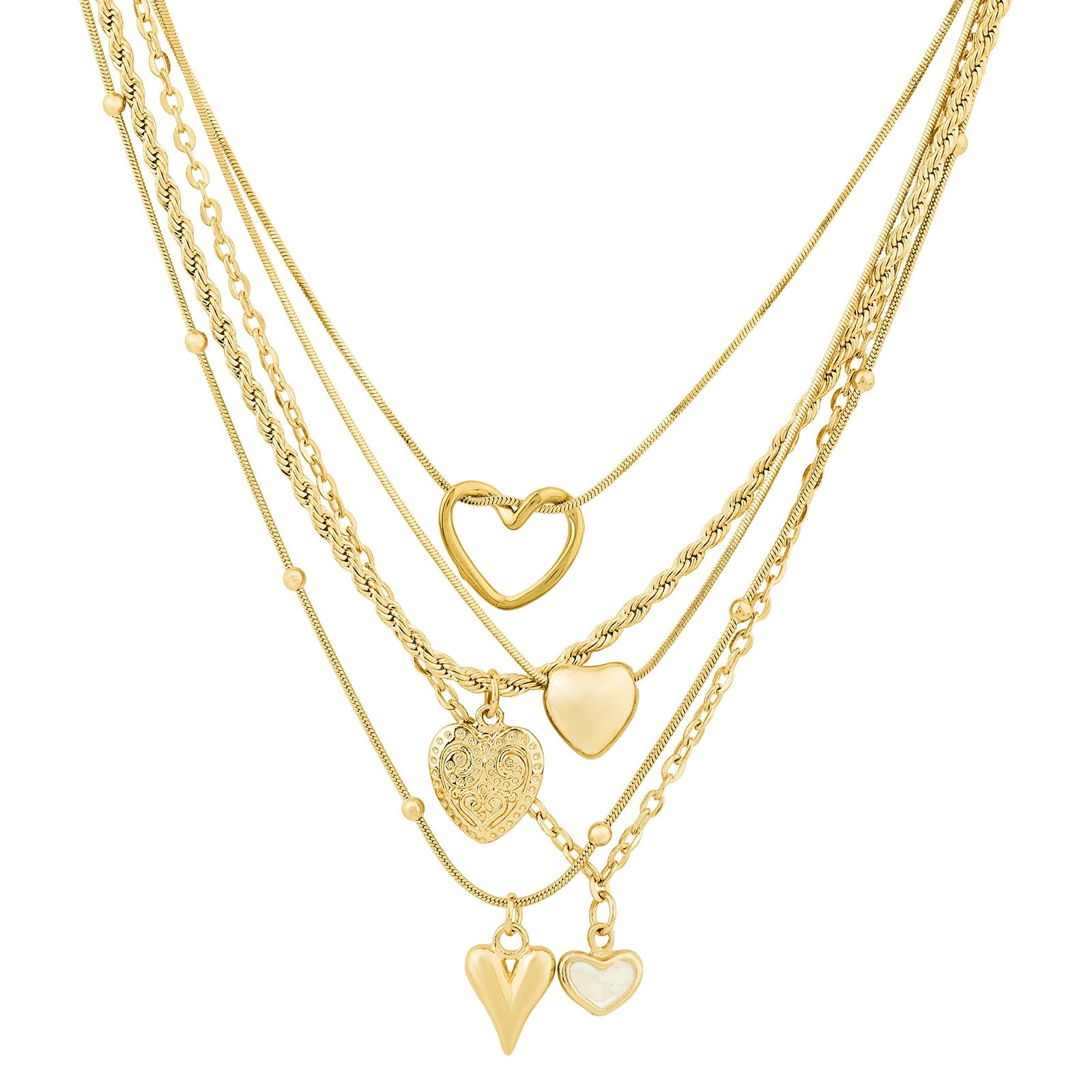Elesh Layered Gold Love Necklace
