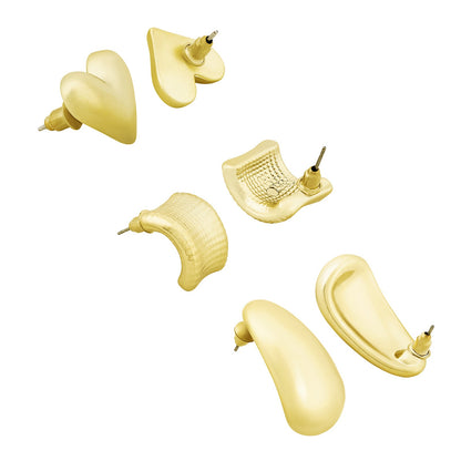 Dayna Gold Love Earrings Set