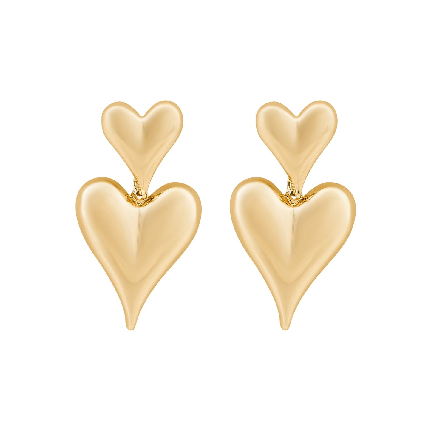 Luvella Gold Love Earrings